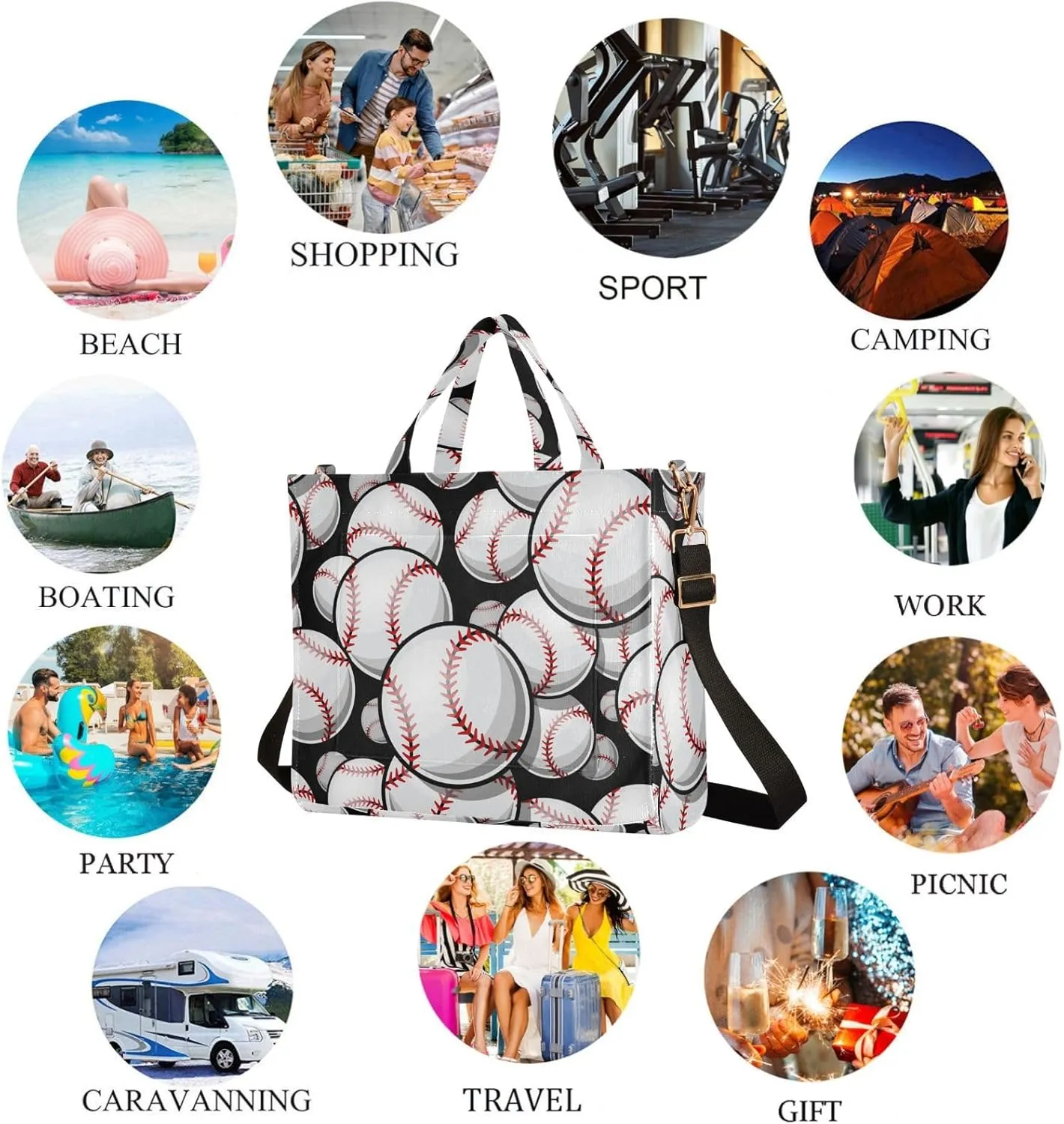 Naanle Chic Pattern Corduroy Satchel Tote Handle&Shoulder Bag for Men Women Work Weekender Travel Beach Shopping Gym