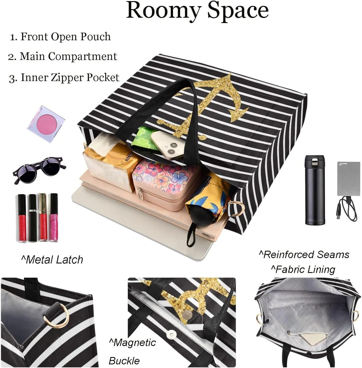 Naanle Chic Pattern Corduroy Satchel Tote Handle&Shoulder Bag for Men Women Work Weekender Travel Beach Shopping Gym