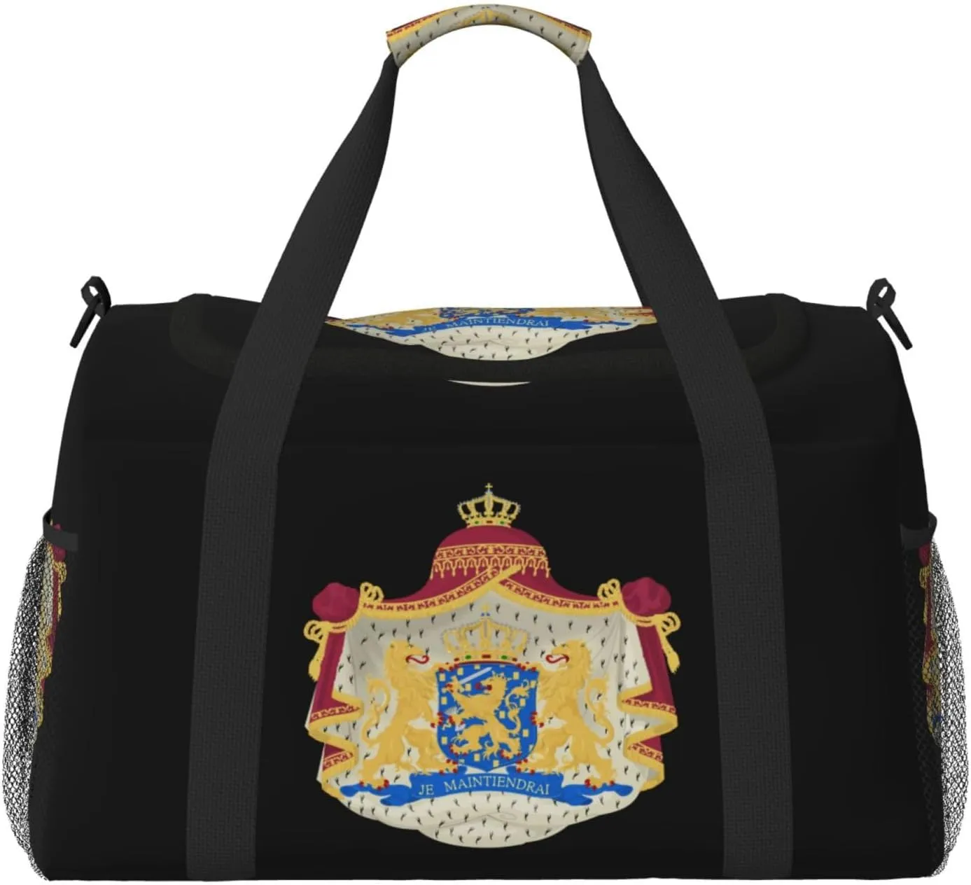 National Emblem Of Dutch Travel Duffel Bag Large Foldable Waterproof Overnight Bag For Beach Swim Bags Pool Sports Gym