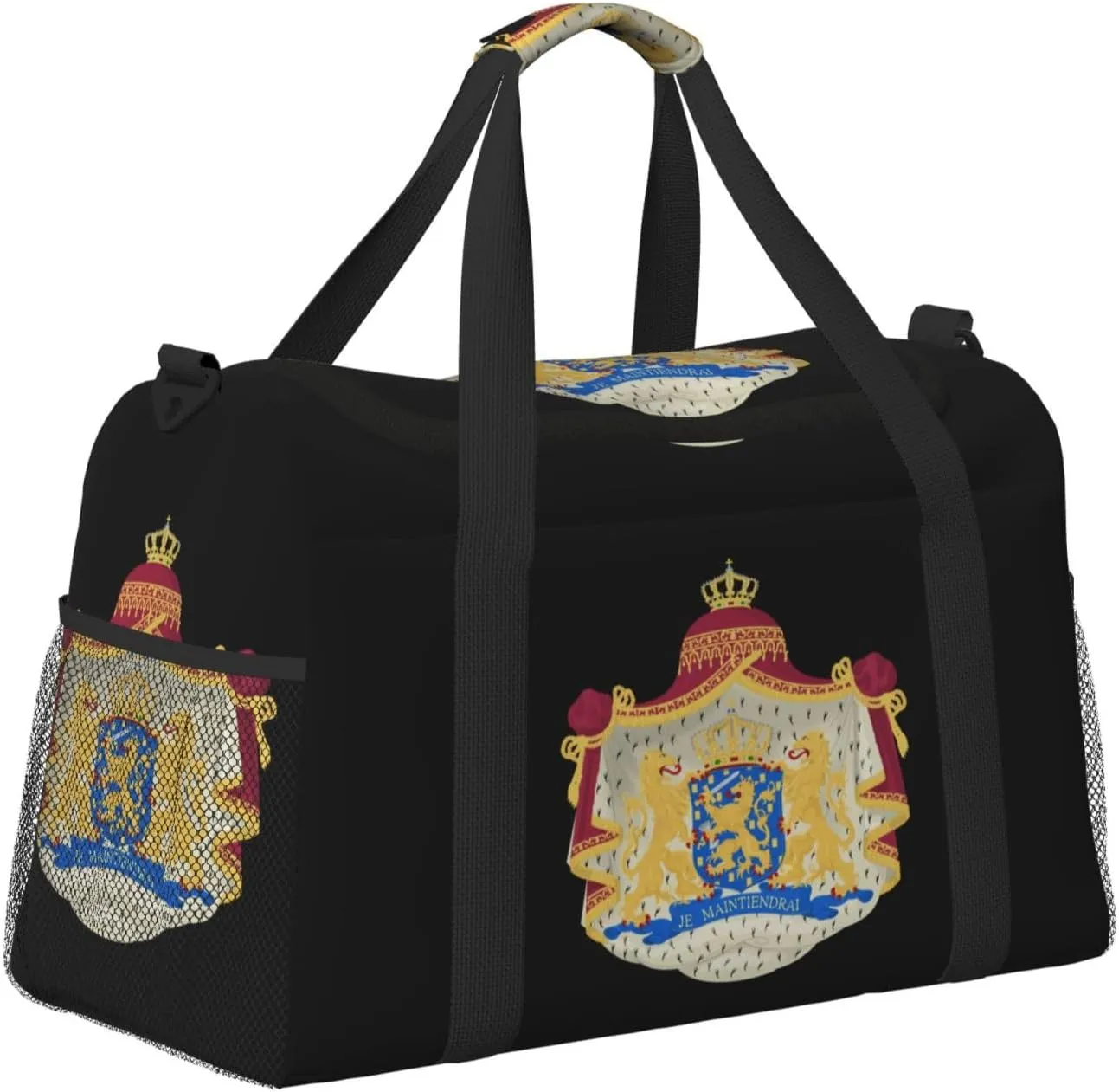 National Emblem Of Dutch Travel Duffel Bag Large Foldable Waterproof Overnight Bag For Beach Swim Bags Pool Sports Gym