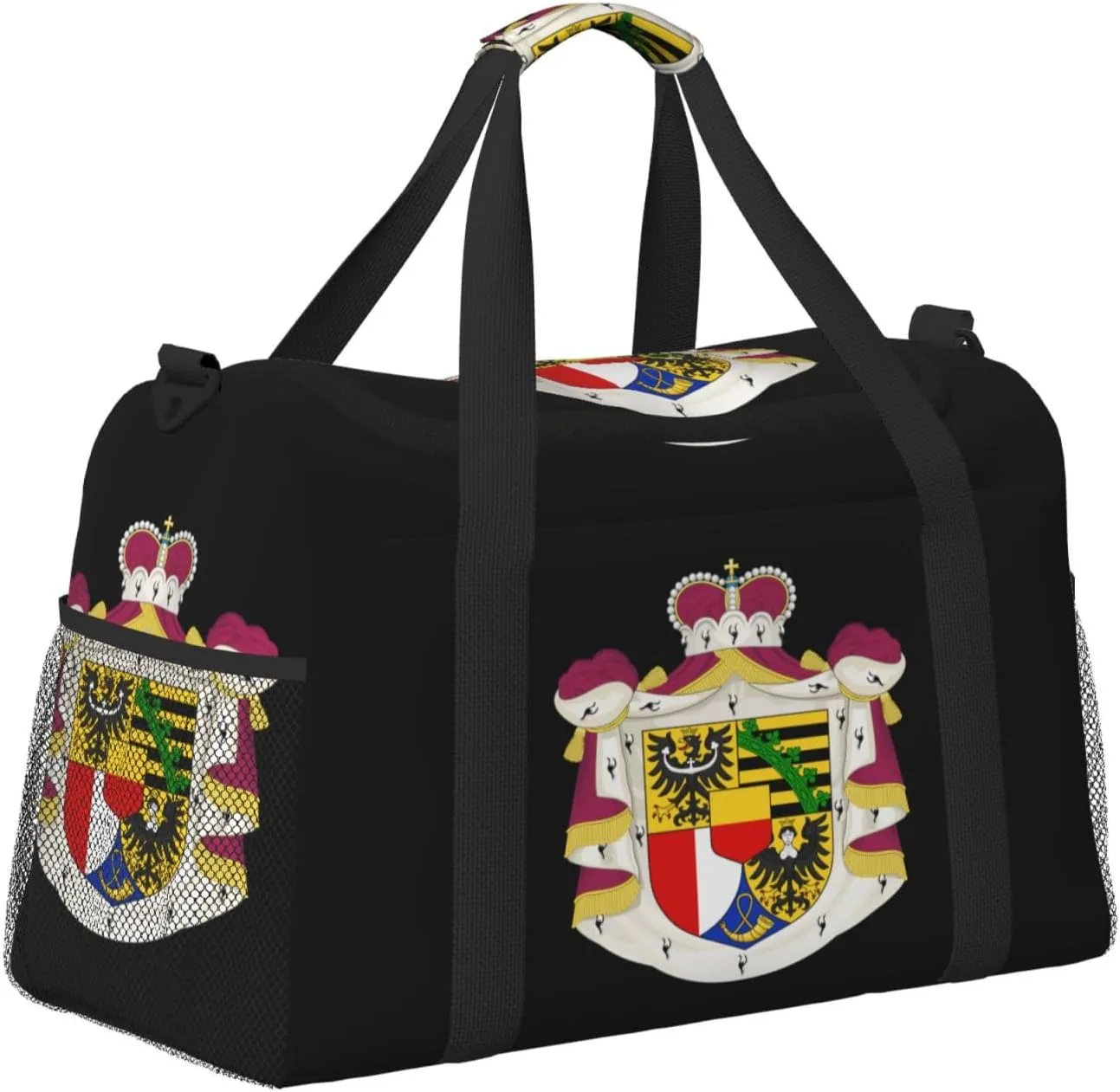 National Emblem Of Liechtensteins Travel Duffel Bag Large Foldable Waterproof Overnight Bag For Beach Swim Bags Pool Sports Gym