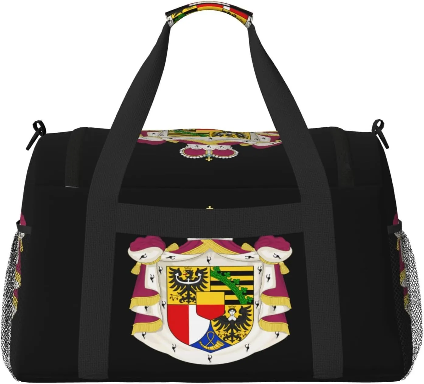 National Emblem Of Liechtensteins Travel Duffel Bag Large Foldable Waterproof Overnight Bag For Beach Swim Bags Pool Sports Gym