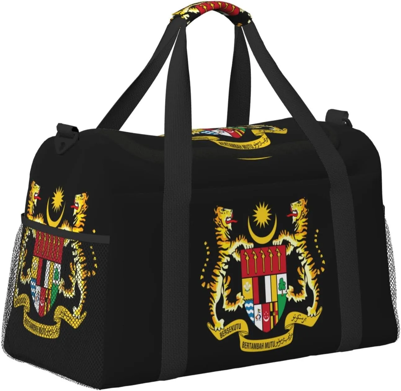 National Emblem Of Malaysia Travel Duffel Bag Large Foldable Waterproof Overnight Bag For Beach Swim Bags Pool Sports Gym