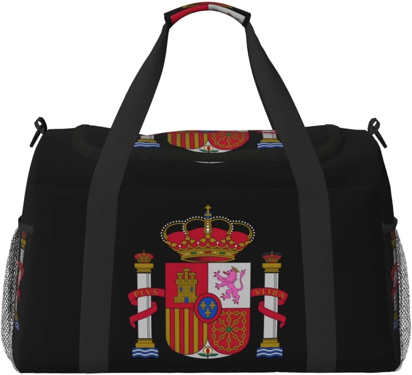 National Emblem Of Spanish Travel Duffel Bag Large Foldable Waterproof Overnight Bag For Beach Swim Bags Pool Sports Gym