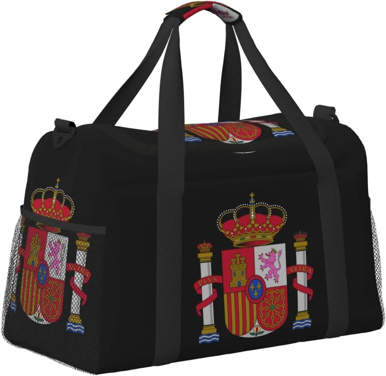 National Emblem Of Spanish Travel Duffel Bag Large Foldable Waterproof Overnight Bag For Beach Swim Bags Pool Sports Gym