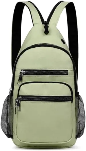 New Women Small Backpack Chest Bag Sling Messenger Bags Female Sports Bag Mini Travel Bagpack Crossbody Bag Girl Back Pack, Medium, Green