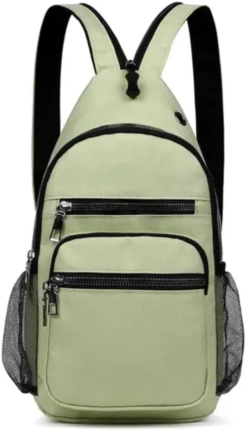 New Women Small Backpack Chest Bag Sling Messenger Bags Female Sports Bag Mini Travel Bagpack Crossbody Bag Girl Back Pack, Medium, Green