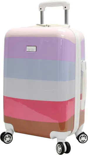 Nicole Miller New York Rainbow Luggage Collection - Lightweight 28 Inch (ABS PC) Hardside Suitcase - Durable Large Checked Bag with 8-Rolling Spinner Wheels (28in, Rainbow Lavender)…