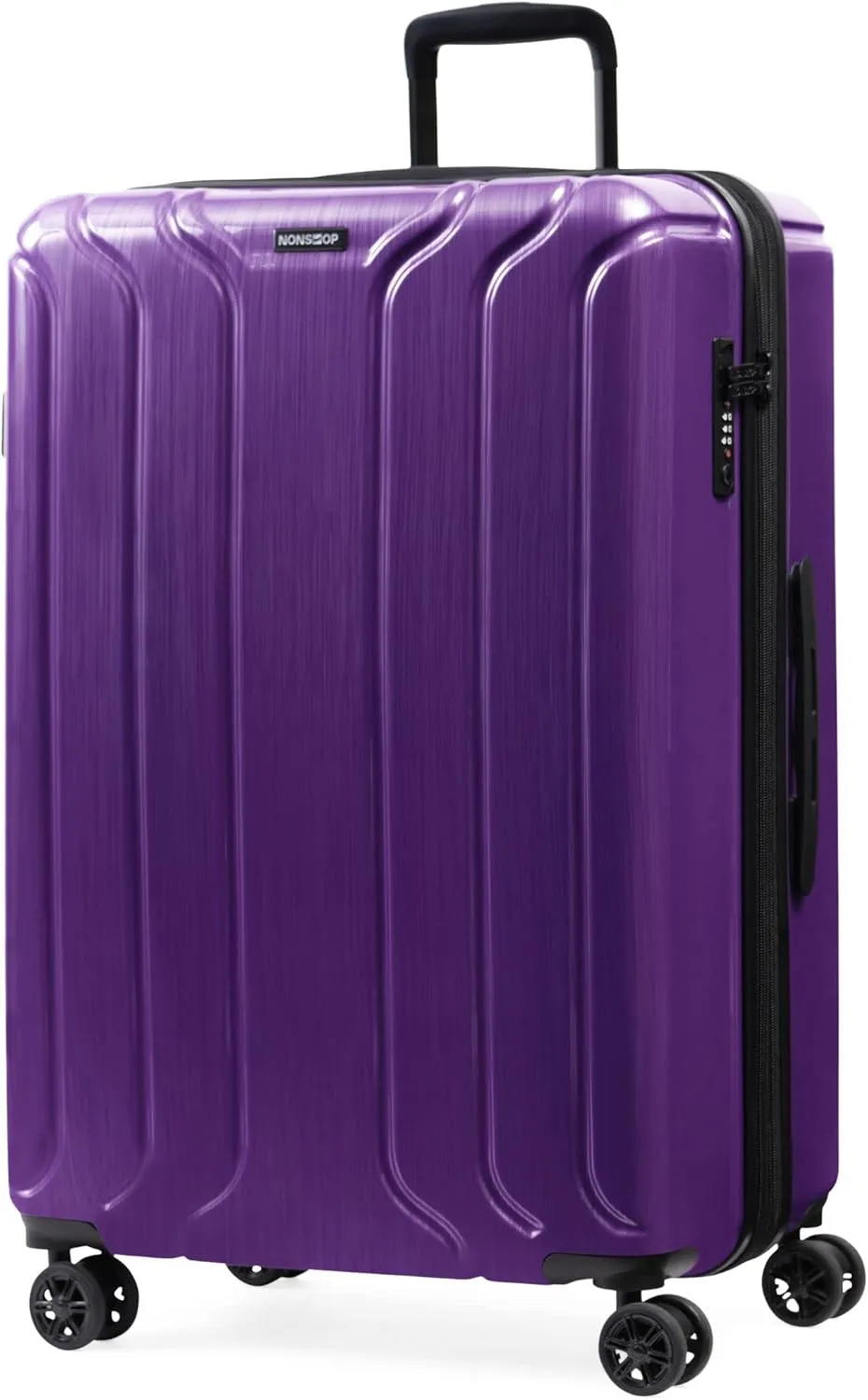 NONSTOP New York Elite Luggage Expandable Lightweight Spinner Wheels hard side shell Travel Suitcase Set, TSA Lock, Double USB Port, 3 packing cubes, Purple, 3-piece Set (20/24/28) W/Power Bank