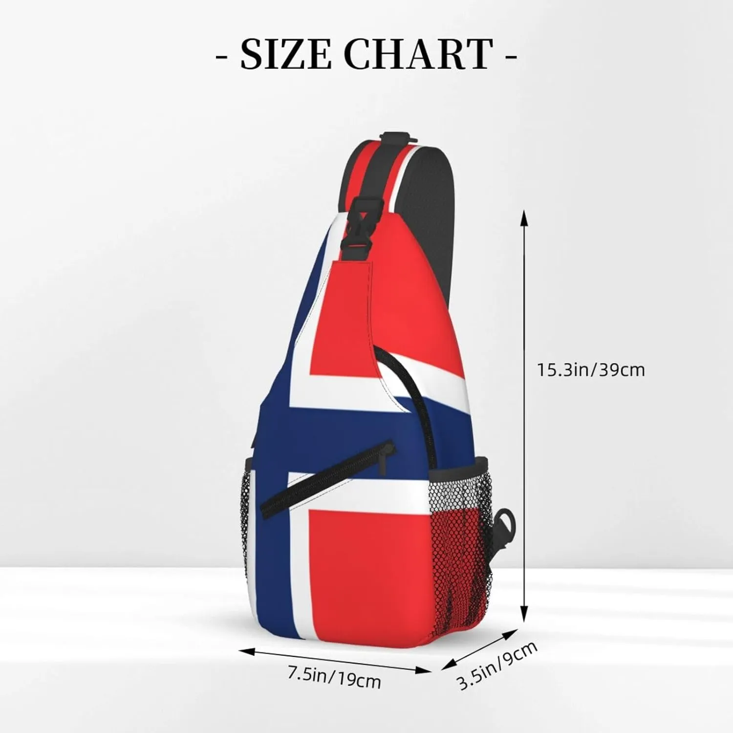 Norwegian flag Men's And Women's Small Crossbody Bags Chest Bags Daily Bags Are Suitable For Outdoor Hiking Trips