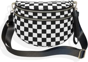 Nuvore comfort bag, Nuvore Crossbody Bag, Lightweight Messenger Bag, Checkered Bum Bags for Women Crossbody, Large Capacity