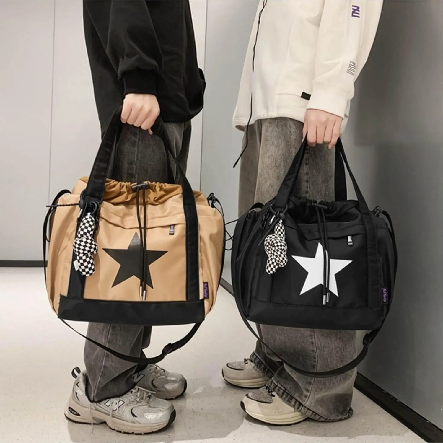 Nylon Star Messenger Bag Y2K, Cute Tote Bags Aesthetic, Small Travel Crossbody Shoulder Bags For Women
