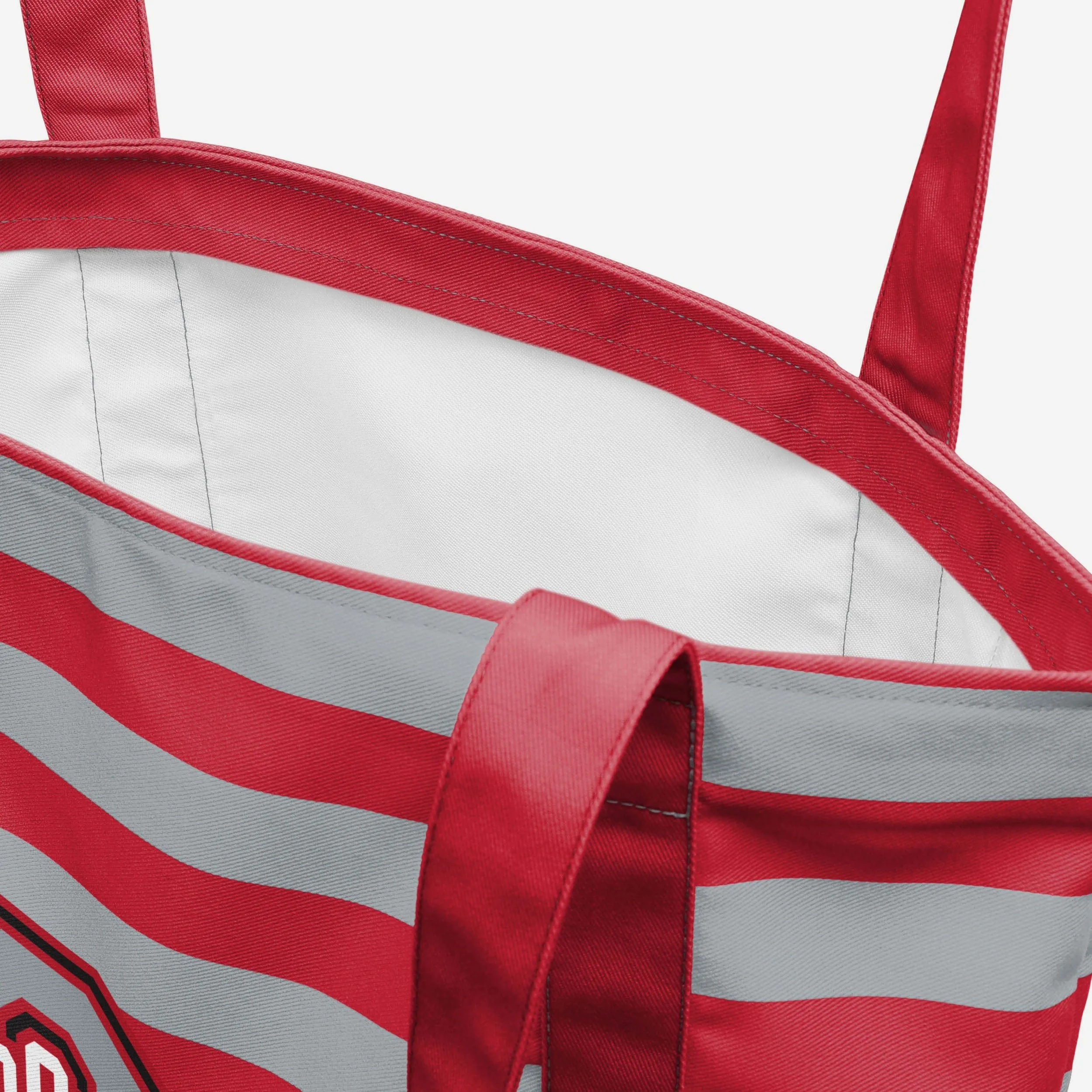 Ohio State Buckeyes Team Stripe Canvas Tote Bag