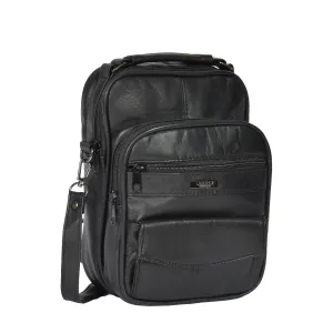 Organiser Multi Pocket Genuine Leather Bag Black DR275