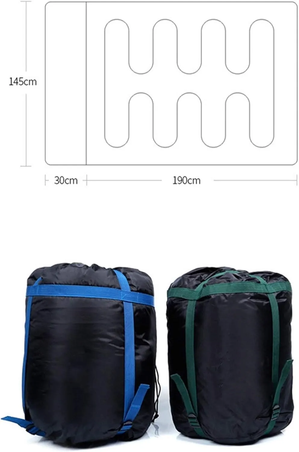 Outdoor Double Sleeping Bag Envelope Splicable Spring and Autumn Camping Hiking Portable Cotton Sleeping Bags 2.2m * 1.45m