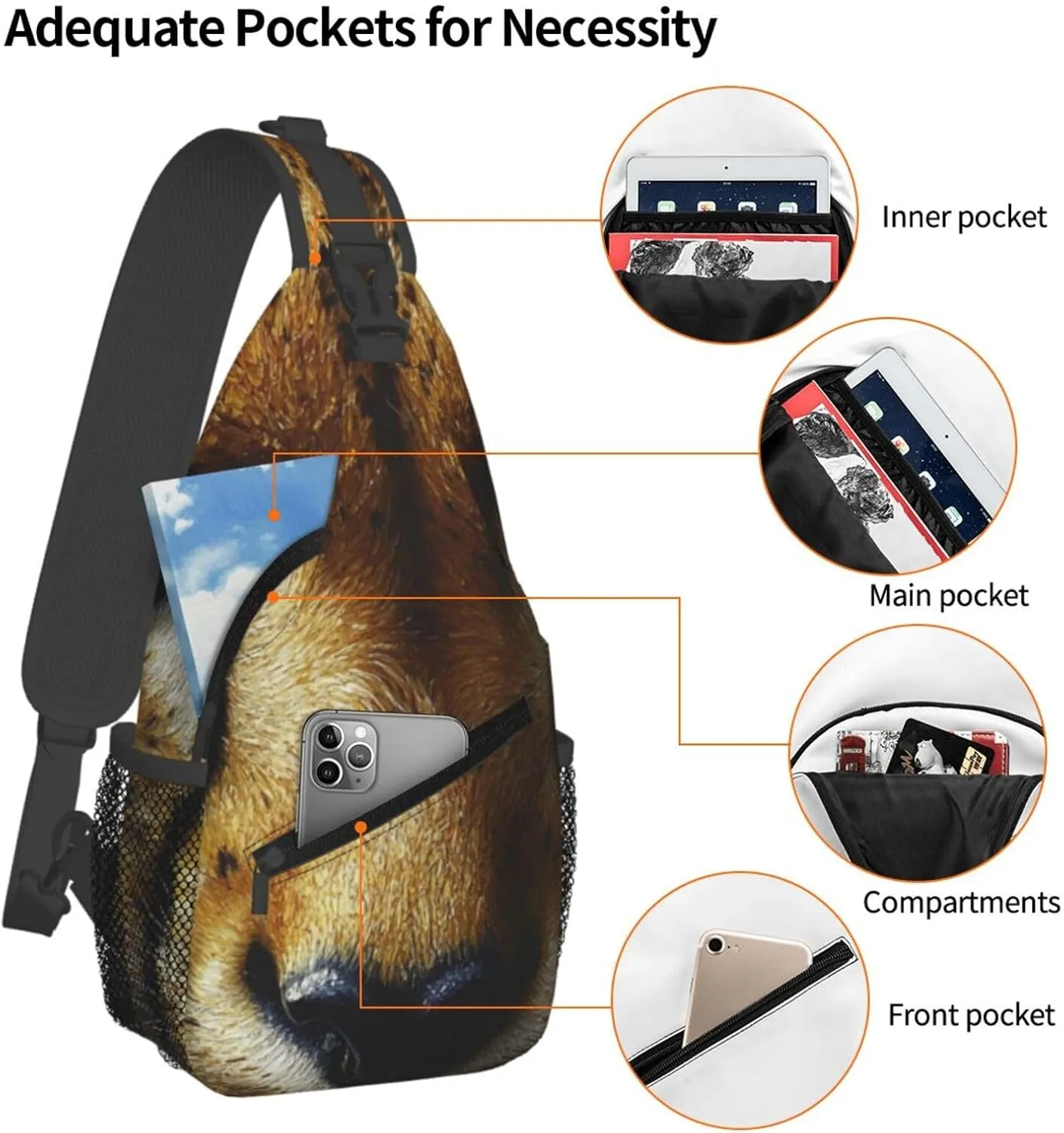 penguins Men's And Women's Small Crossbody Bags Chest Bags Daily Bags Are Suitable For Outdoor Hiking Trips