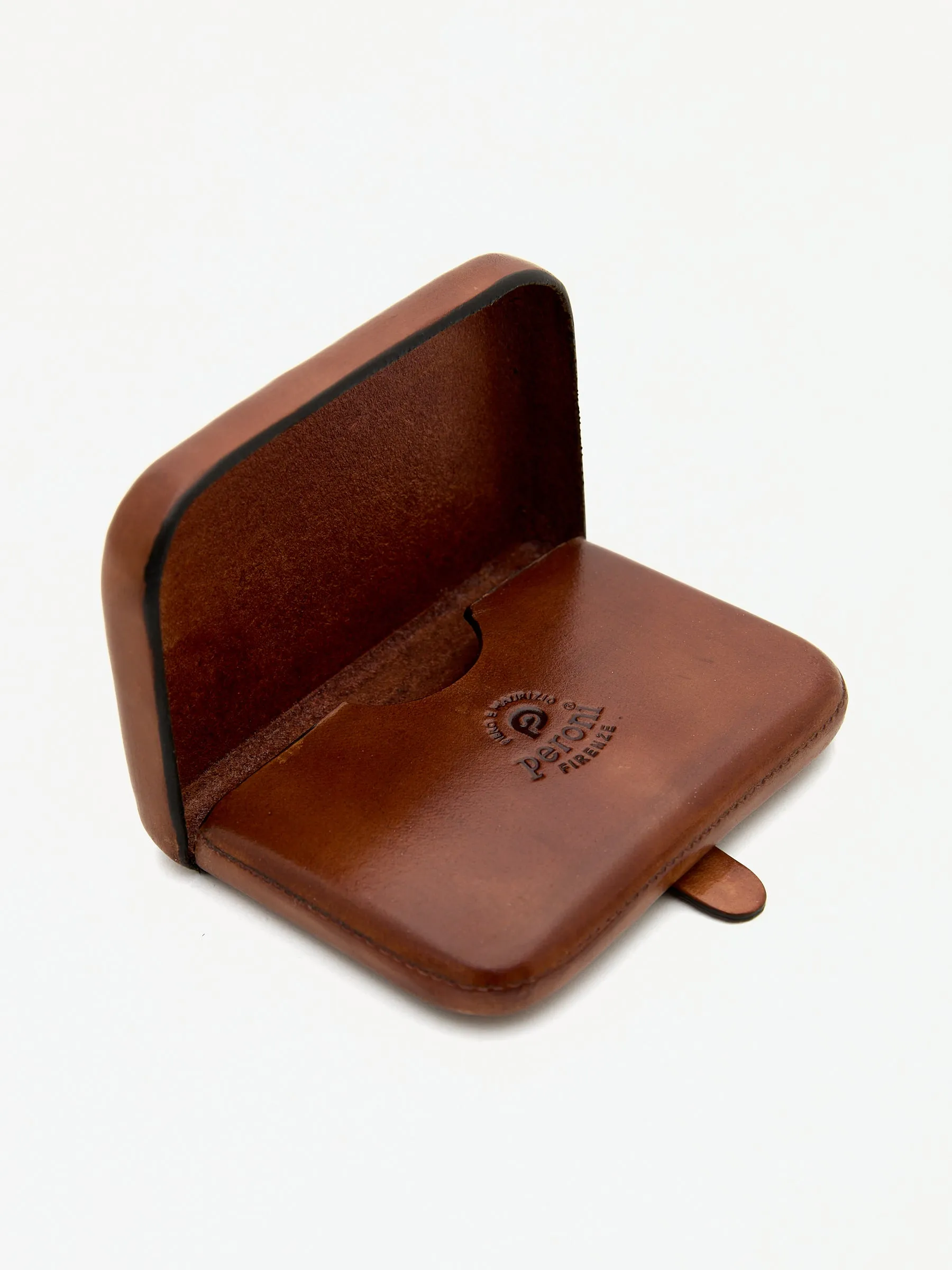 Peroni Firenze X Enis Inci - Briar Cognac Business Card Case