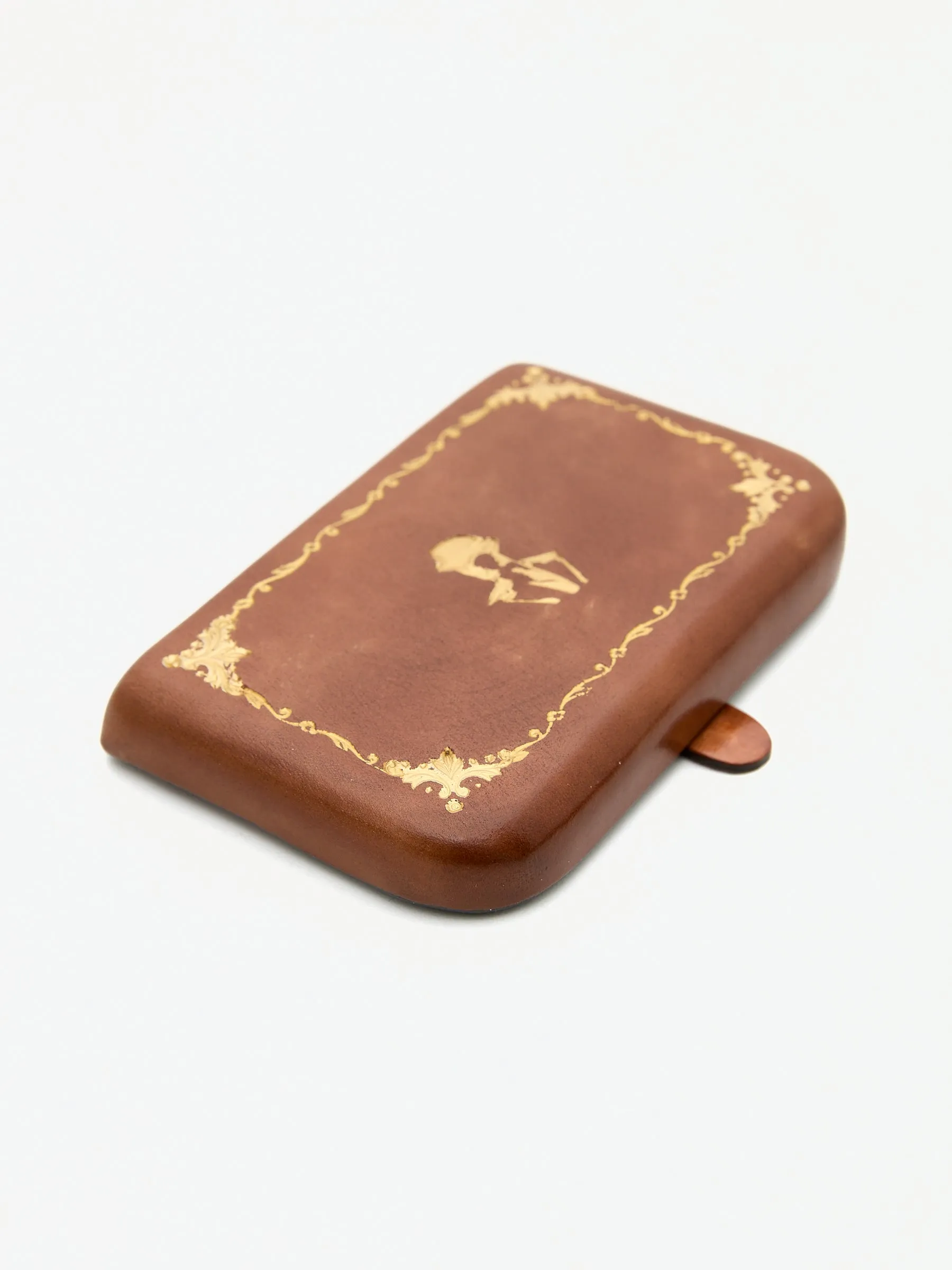 Peroni Firenze X Enis Inci - Briar Cognac Business Card Case