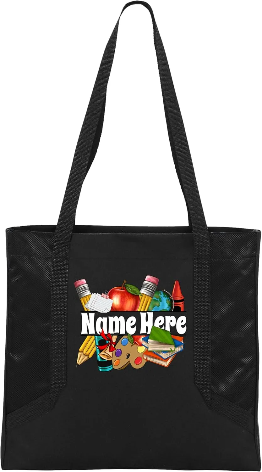 Personalized Teacher Tote Bag - Teacher Bag Daily Use - Teacher Appreciation Gifts - Teacher Tote Bag