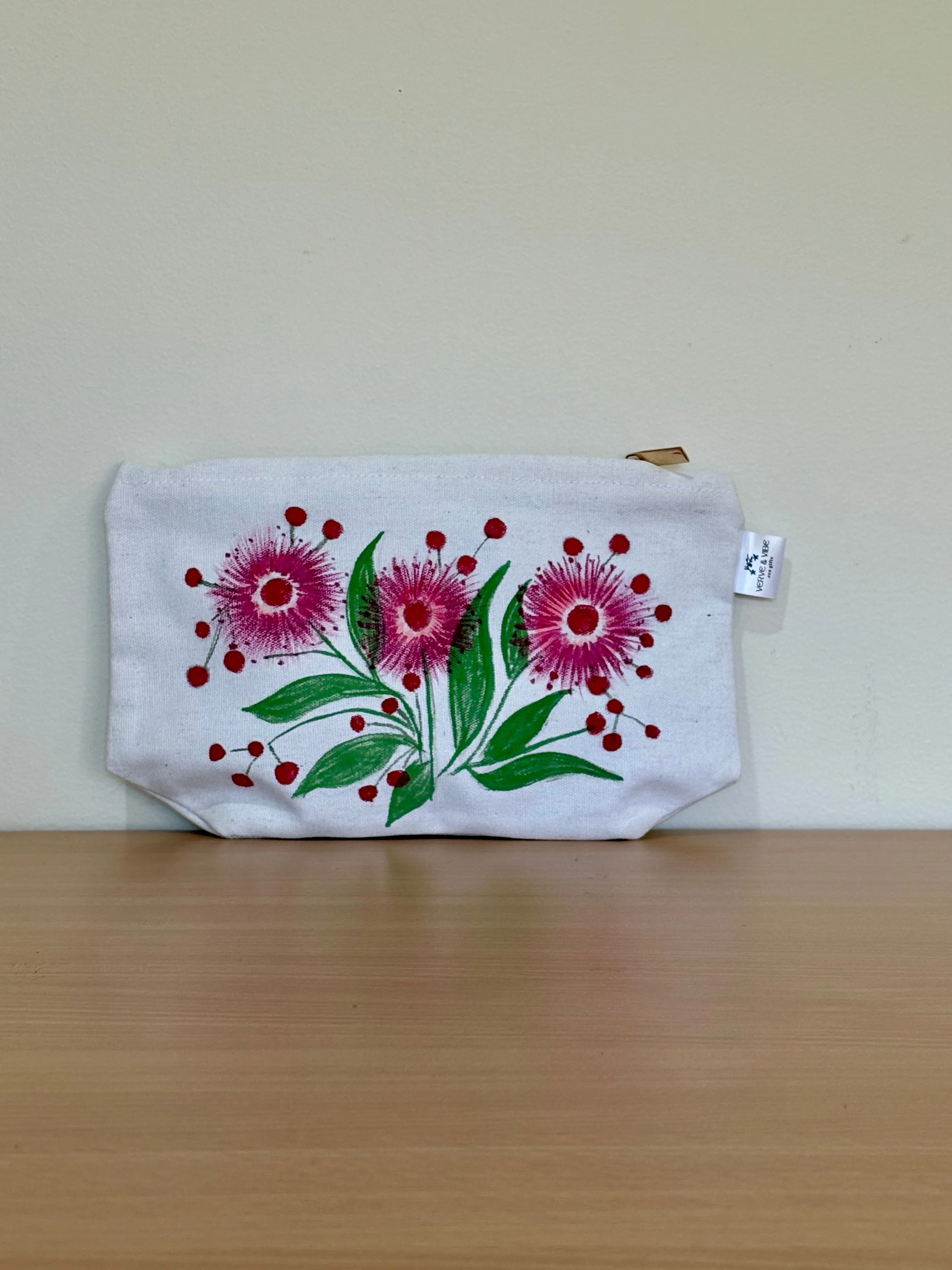 Pink Hakea Blooms - Hand Painted, Canvas Tote Bag