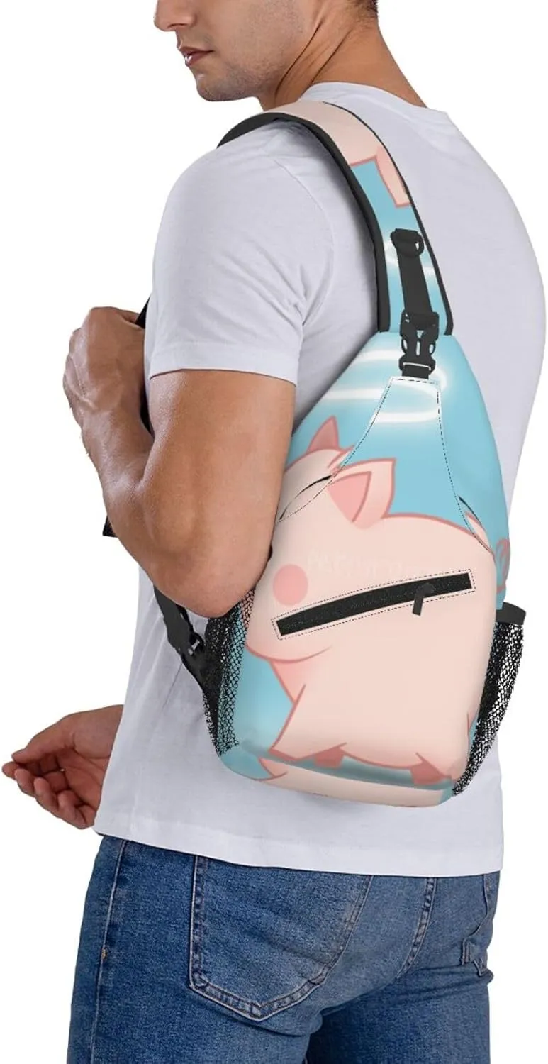 Pink Starfish Men's And Women's Small Crossbody Bags Chest Bags Daily Bags Are Suitable For Outdoor Hiking Trips