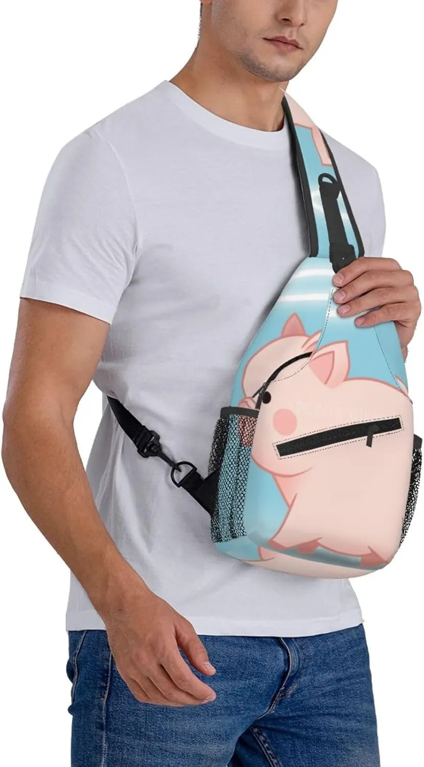 Pink Starfish Men's And Women's Small Crossbody Bags Chest Bags Daily Bags Are Suitable For Outdoor Hiking Trips