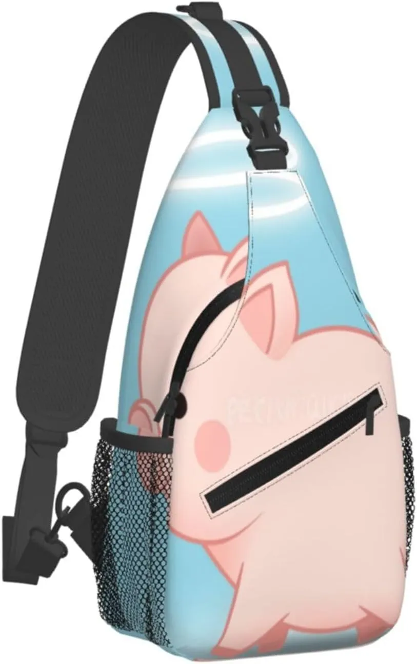 Pink Starfish Men's And Women's Small Crossbody Bags Chest Bags Daily Bags Are Suitable For Outdoor Hiking Trips