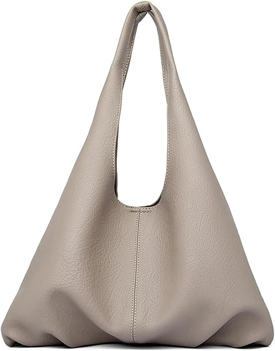 Pocadri Soft Vegan Leather Shoulder Bag for Women Fashion Purse Large Dumpling Totes Handbag 2pcs Set Top Handle Satchel