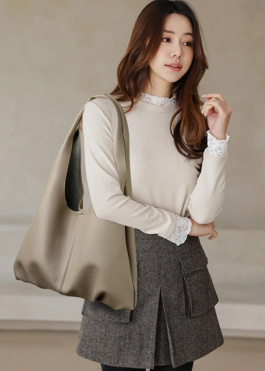 Pocadri Soft Vegan Leather Shoulder Bag for Women Fashion Purse Large Dumpling Totes Handbag 2pcs Set Top Handle Satchel