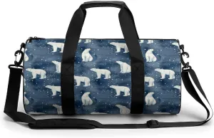 Polar Bears Novelty Large Duffel Bag Lightweight Gym Bag Travel Tote Bags