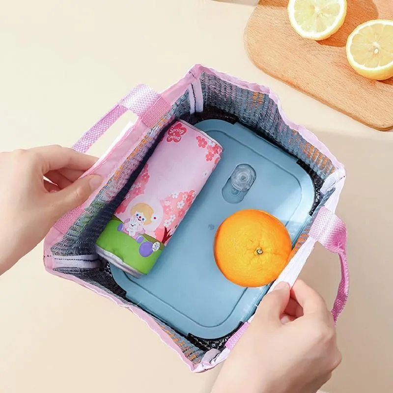 Portable Lunch Bag 1PC 2Colours Oxford Cloth Thermal Insulated