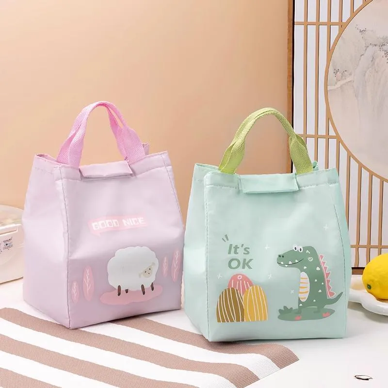 Portable Lunch Bag 1PC 2Colours Oxford Cloth Thermal Insulated
