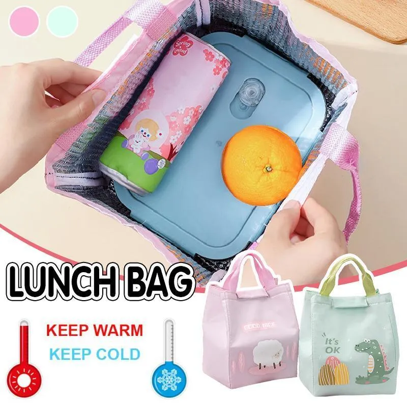 Portable Lunch Bag 1PC 2Colours Oxford Cloth Thermal Insulated