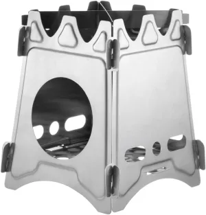 Portable Wood Stove for Backpacking – Stainless Steel Camping Stove for Travel, BBQ, Hiking, Fishing