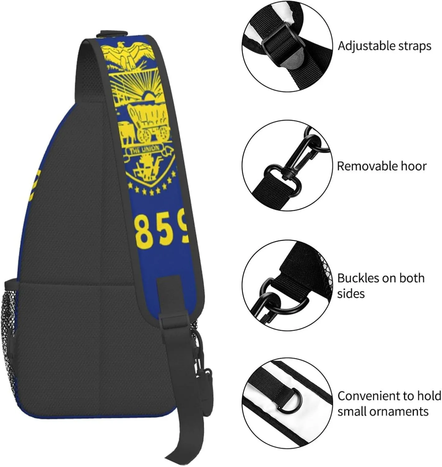 Portuguese flag Men's And Women's Small Crossbody Bags Chest Bags Daily Bags Are Suitable For Outdoor Hiking Trips