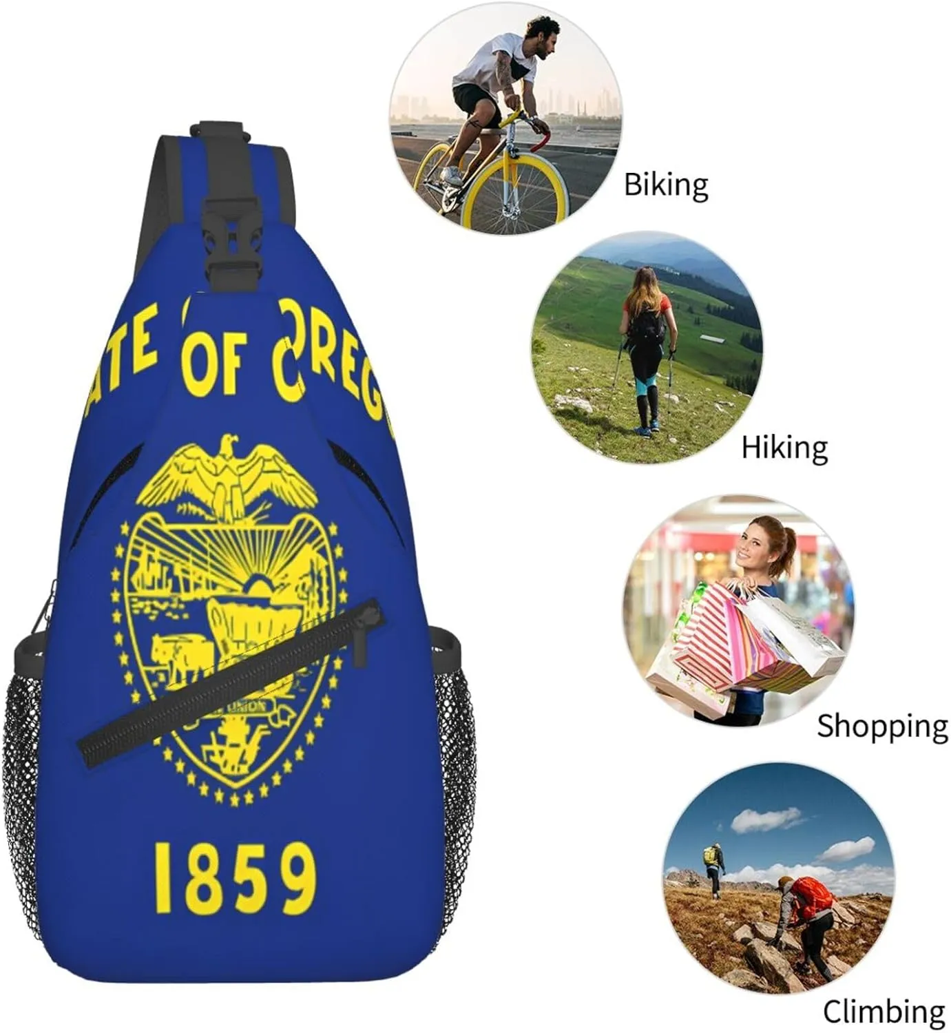Portuguese flag Men's And Women's Small Crossbody Bags Chest Bags Daily Bags Are Suitable For Outdoor Hiking Trips