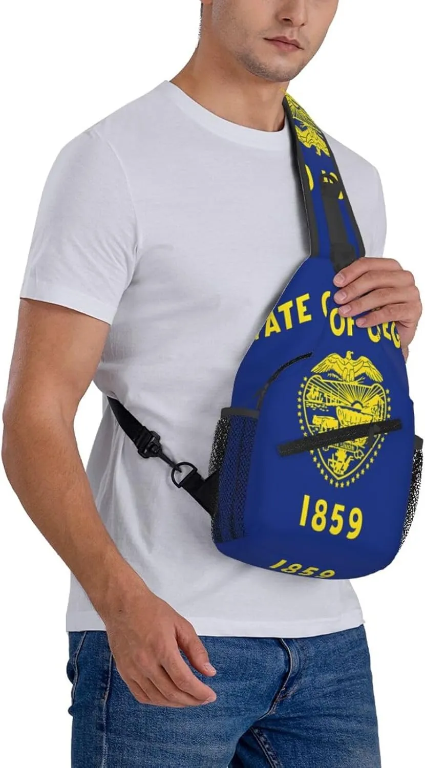 Portuguese flag Men's And Women's Small Crossbody Bags Chest Bags Daily Bags Are Suitable For Outdoor Hiking Trips