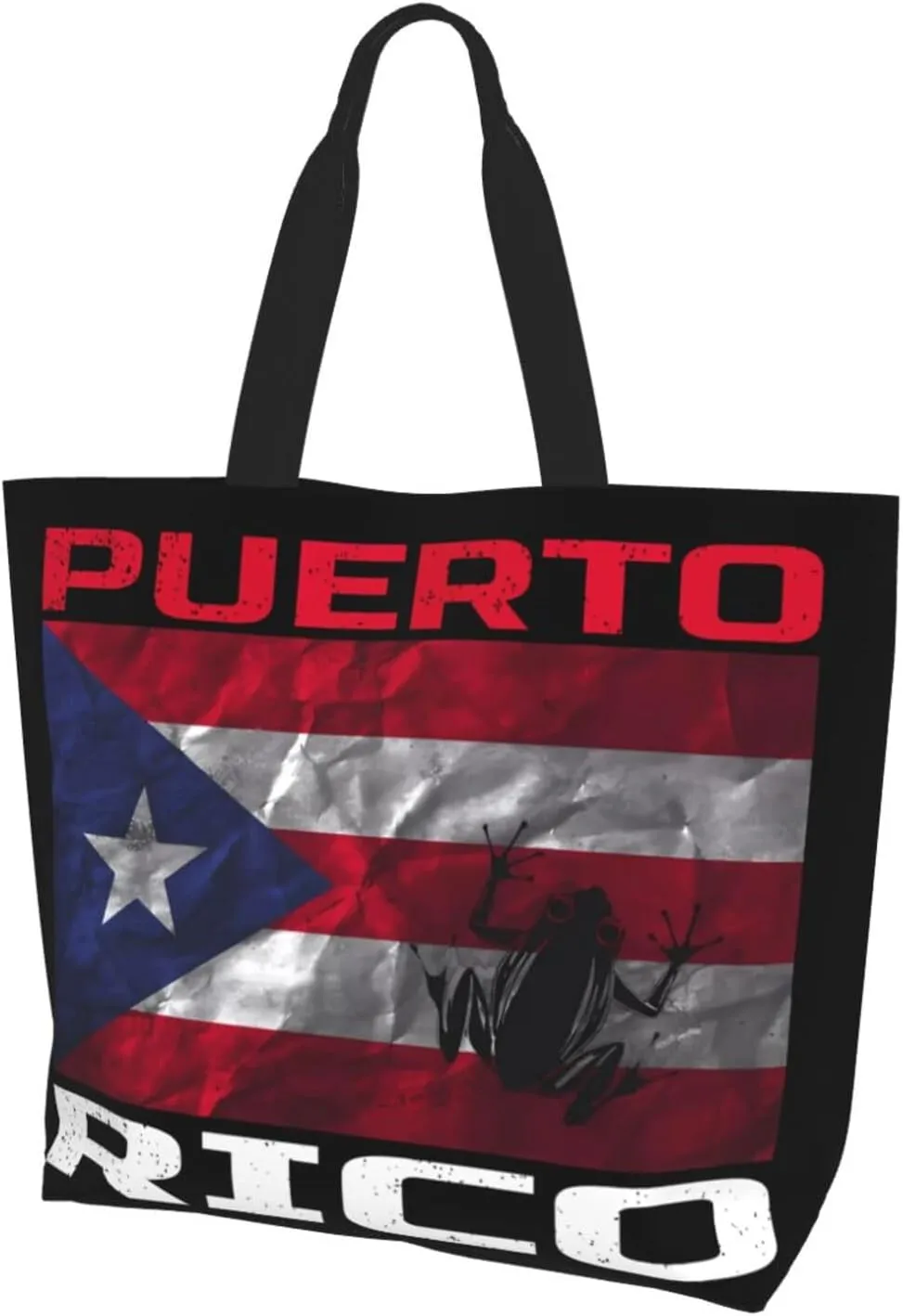 Puerto Rico Palm Trees Boricua Pride Women's Tote Bag Large Capacity Single Shoulder Bags Handbag for Shopping Work