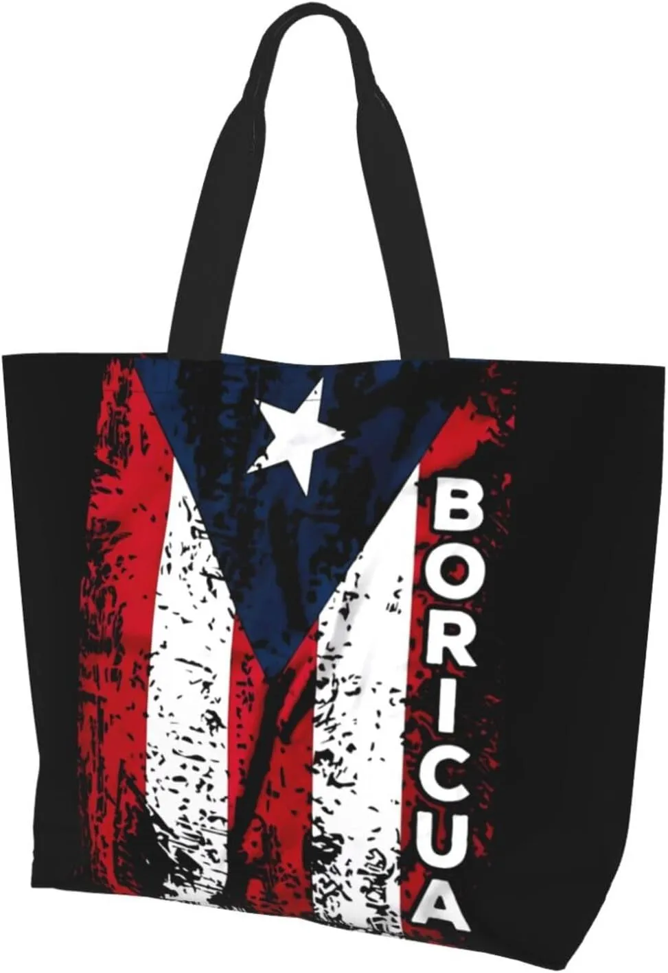 Puerto Rico Palm Trees Boricua Pride Women's Tote Bag Large Capacity Single Shoulder Bags Handbag for Shopping Work