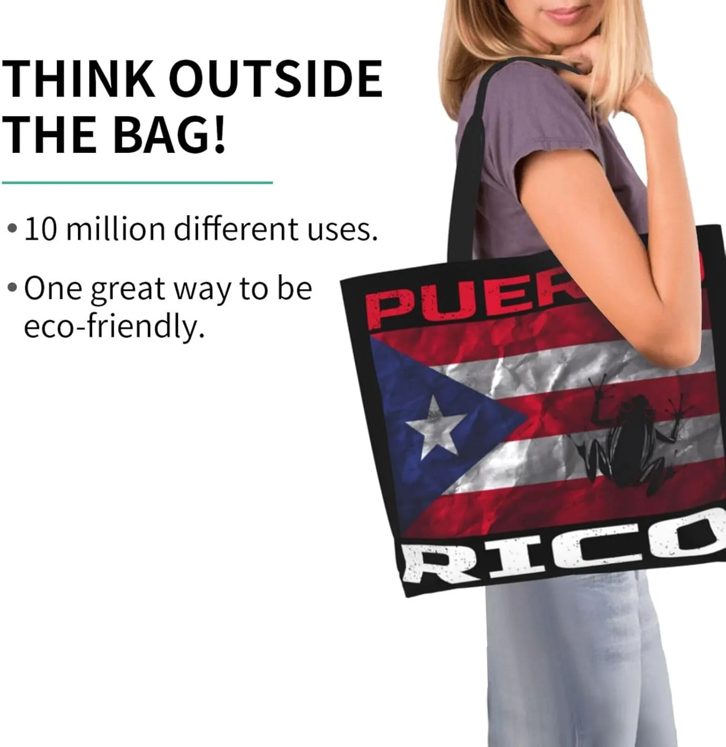 Puerto Rico Palm Trees Boricua Pride Women's Tote Bag Large Capacity Single Shoulder Bags Handbag for Shopping Work