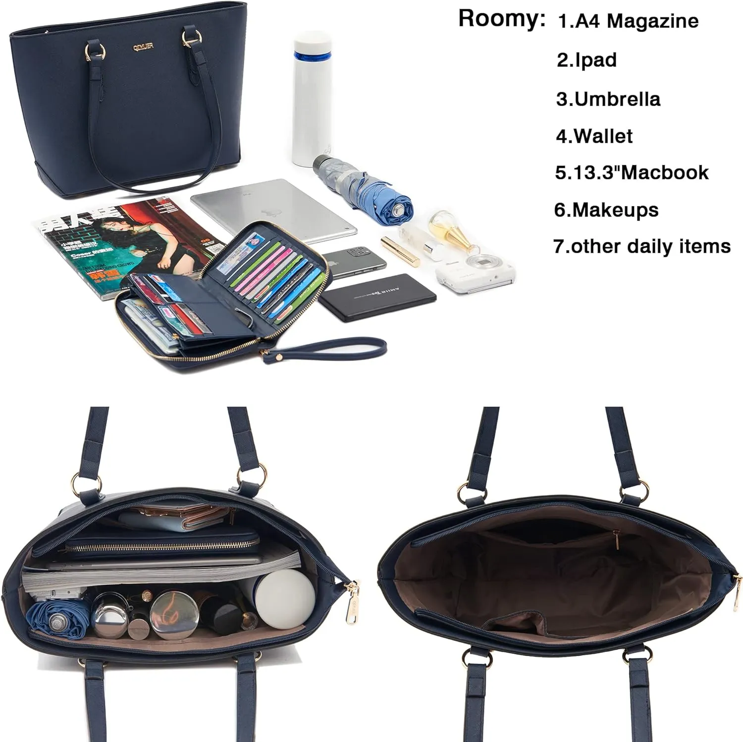 Purses And Wallets Set For Women Work Tote Satchel Handbags Shoulder Bag Top Handle Totes Purse With Matching Wallet