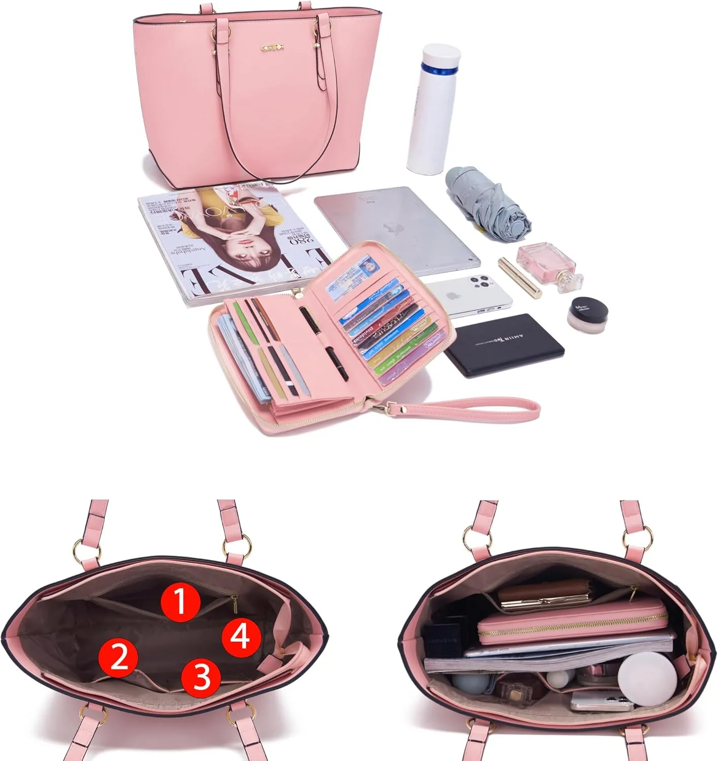 Purses And Wallets Set For Women Work Tote Satchel Handbags Shoulder Bag Top Handle Totes Purse With Matching Wallet