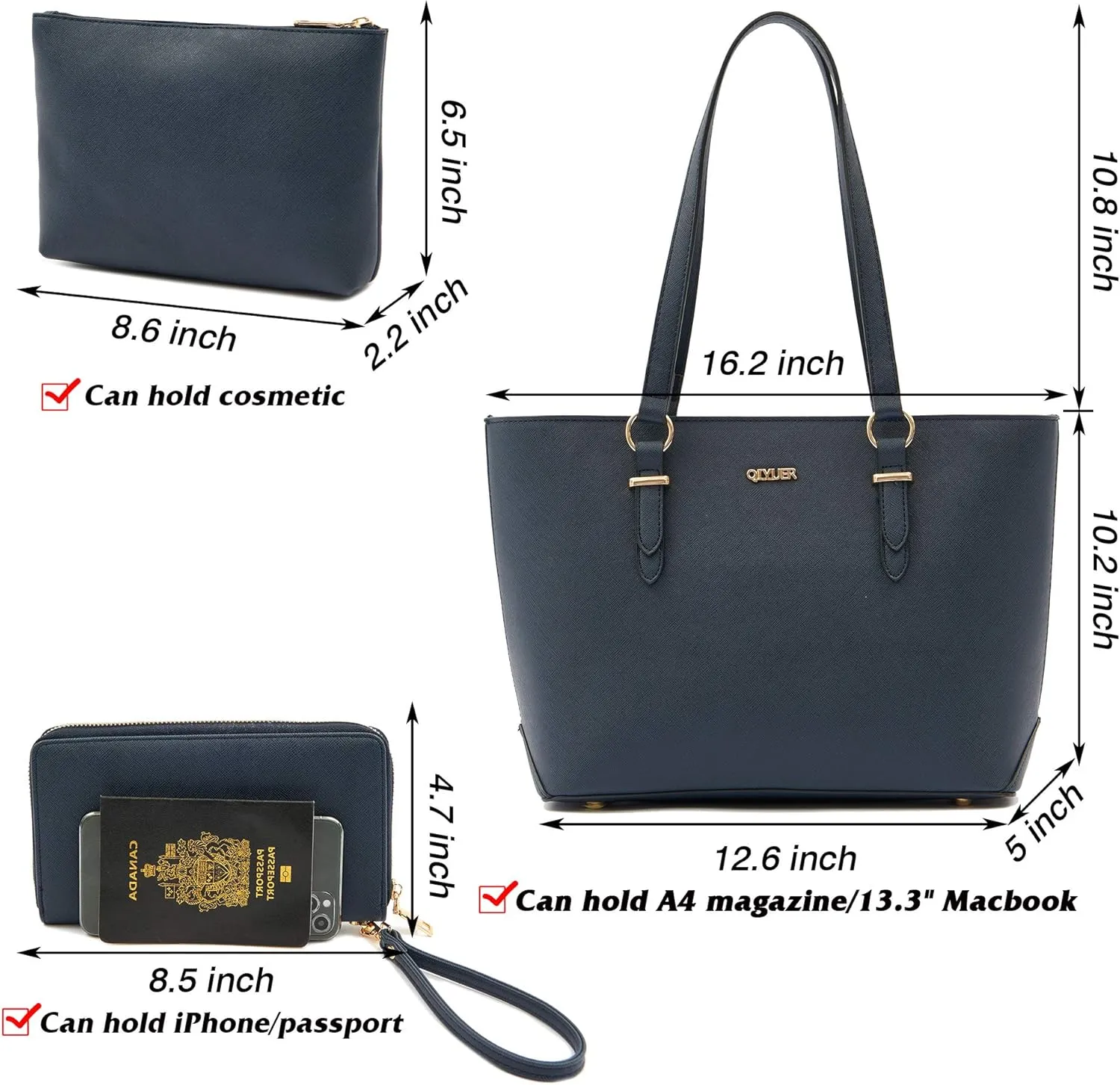 Purses And Wallets Set For Women Work Tote Satchel Handbags Shoulder Bag Top Handle Totes Purse With Matching Wallet
