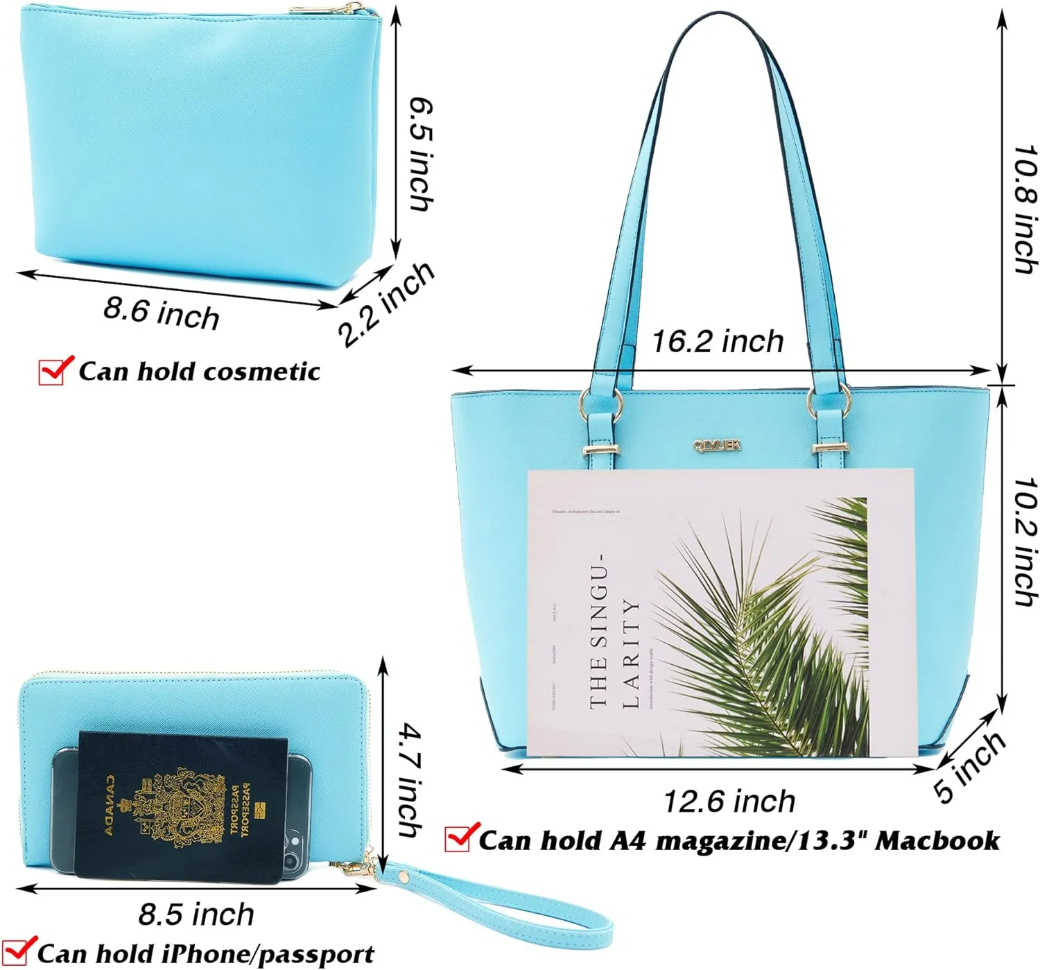 Purses And Wallets Set For Women Work Tote Satchel Handbags Shoulder Bag Top Handle Totes Purse With Matching Wallet