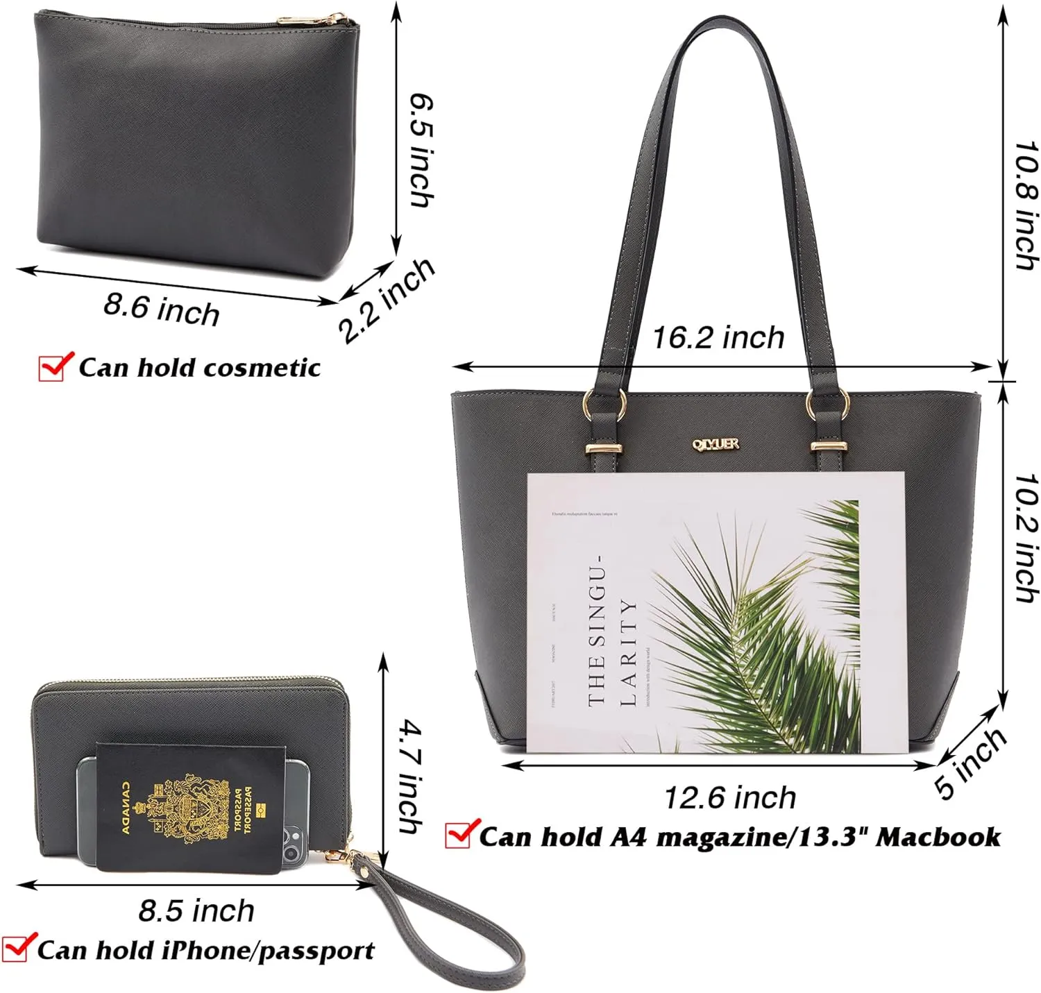 Purses And Wallets Set For Women Work Tote Satchel Handbags Shoulder Bag Top Handle Totes Purse With Matching Wallet