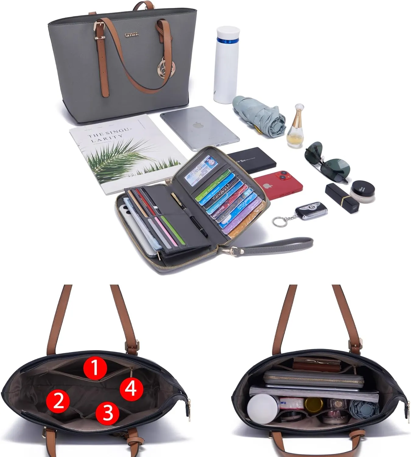 Purses And Wallets Set For Women Work Tote Satchel Handbags Shoulder Bag Top Handle Totes Purse With Matching Wallet