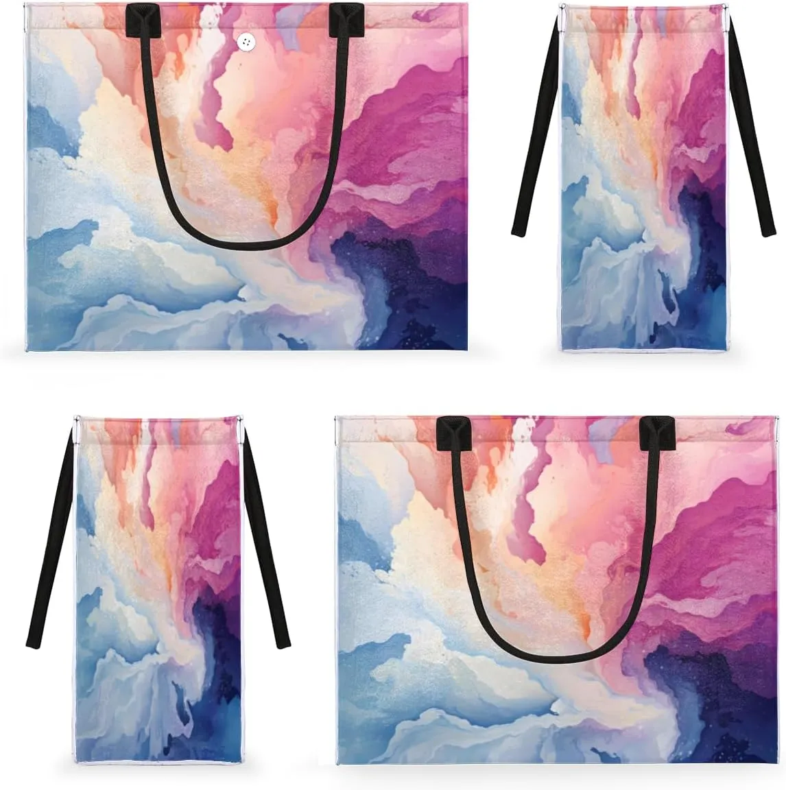 QsirBC Abstract Art Tote Bag for Women Shoulder Bags with Pockets Handbags Purses Large Totes