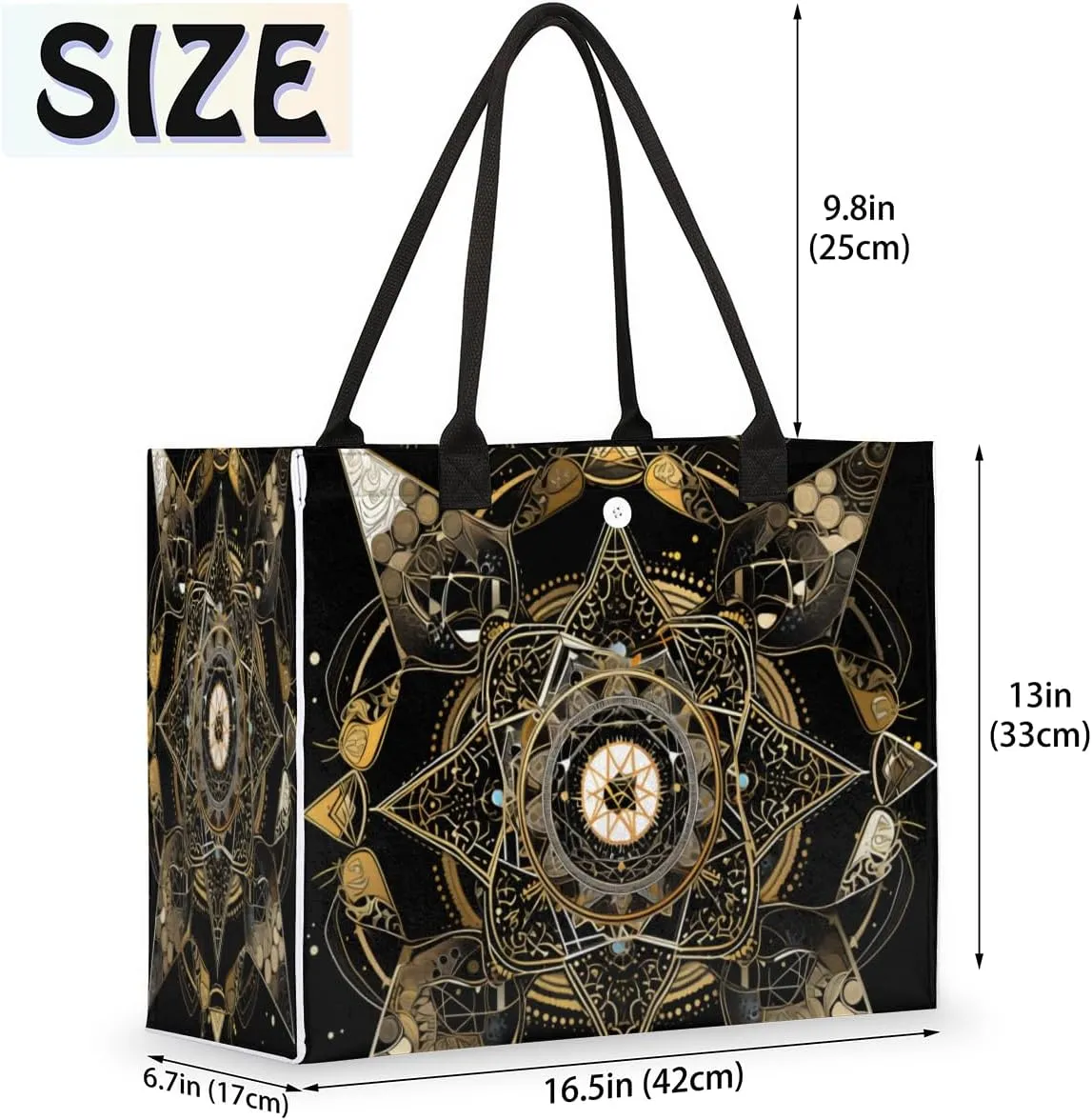 QsirBC Abstract Classic Style Tote Bag for Women Shoulder Bags with Pockets Handbags Purses Large Totes