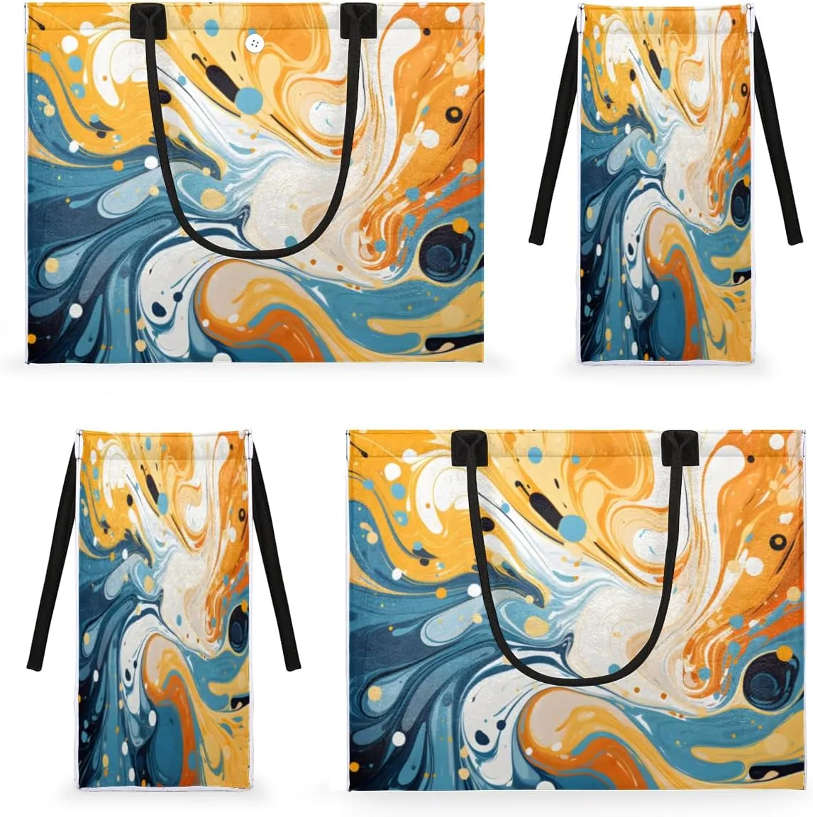 QsirBC Abstract Design Decor Tote Bag for Women Shoulder Bags with Pockets Handbags Purses Large Totes