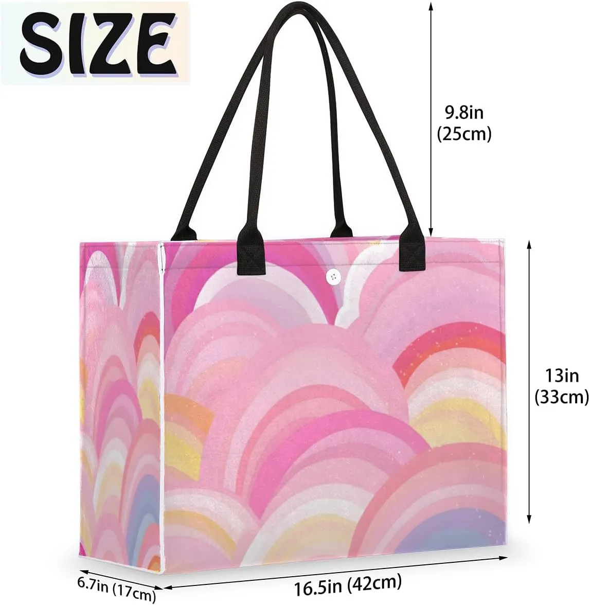 QsirBC Abstract Fun Design Tote Bag for Women Shoulder Bags with Pockets Handbags Purses Large Totes